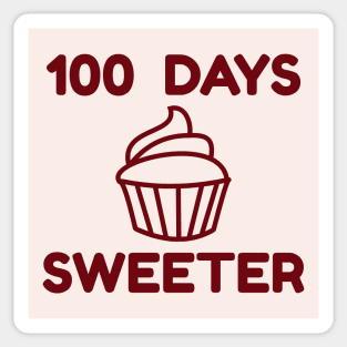 Happy 100 Days Of School - 100 Days Sweeter Sticker